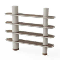 Libreria Mina 220 a 4 ripiani color greige