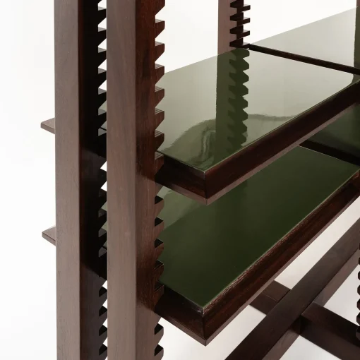 Libreria Modulare in Legno Marrone "Ritmica" di Storagemilano