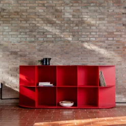 Libreria per esterni in alluminio rosso Coimbra 03