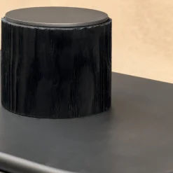 Libreria Scala in legno e pelle