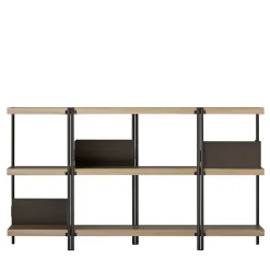 Libreria Zigzag a 2 ripiani in Durmast e bronzo di Konstantin Grcic