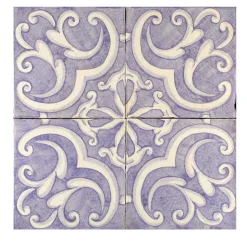 Lilla Saponaria Set di 4 piastrelle #5