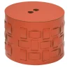 Lisbona N. 10 Cestino rotondo arancione con coperchio