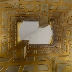 Luce Lucis Legno intagliato con foglia d'oro e d'argento di Giuseppe Caiafa