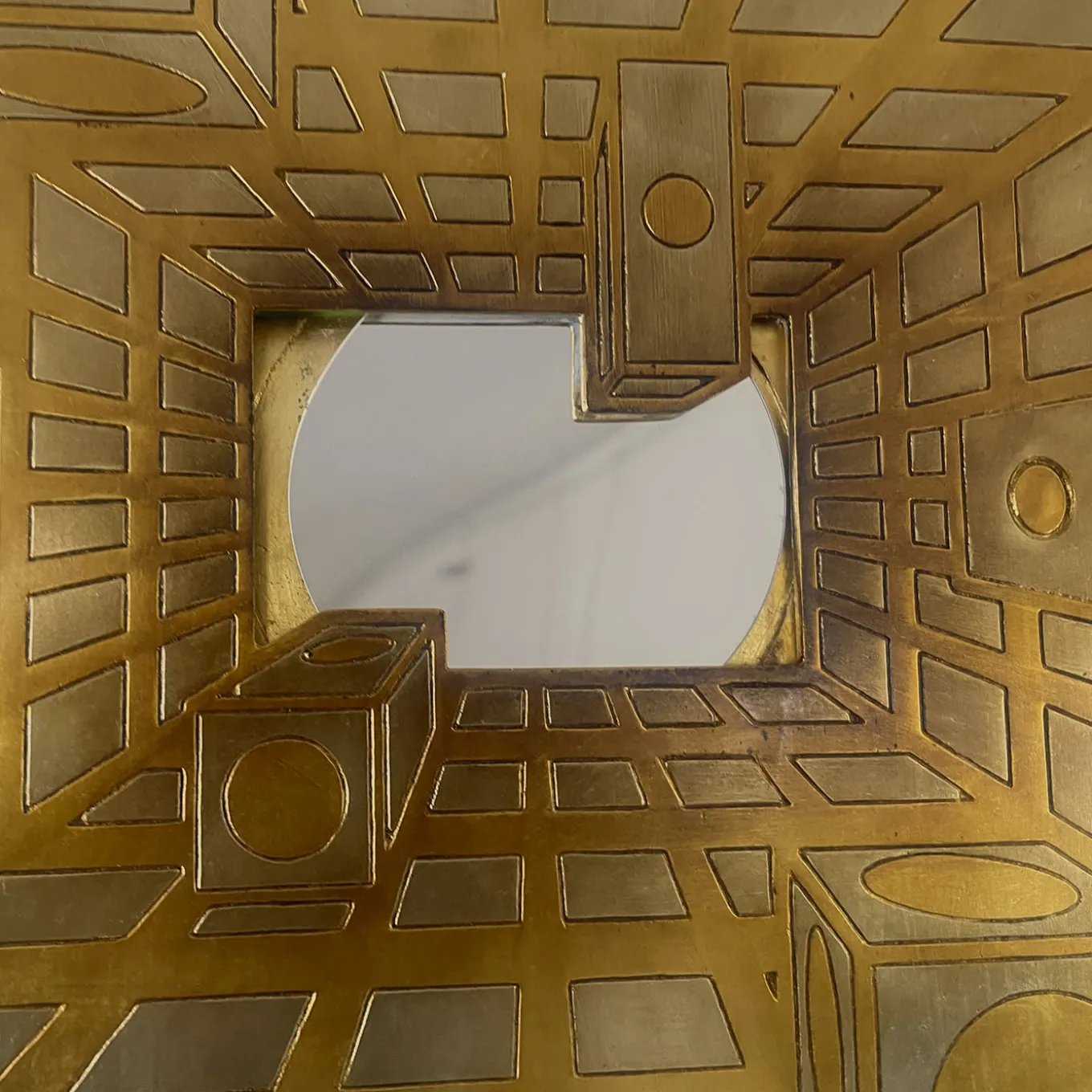 Luce Lucis Legno intagliato con foglia d'oro e d'argento di Giuseppe Caiafa