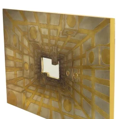 Luce Lucis Legno intagliato con foglia d'oro e d'argento di Giuseppe Caiafa