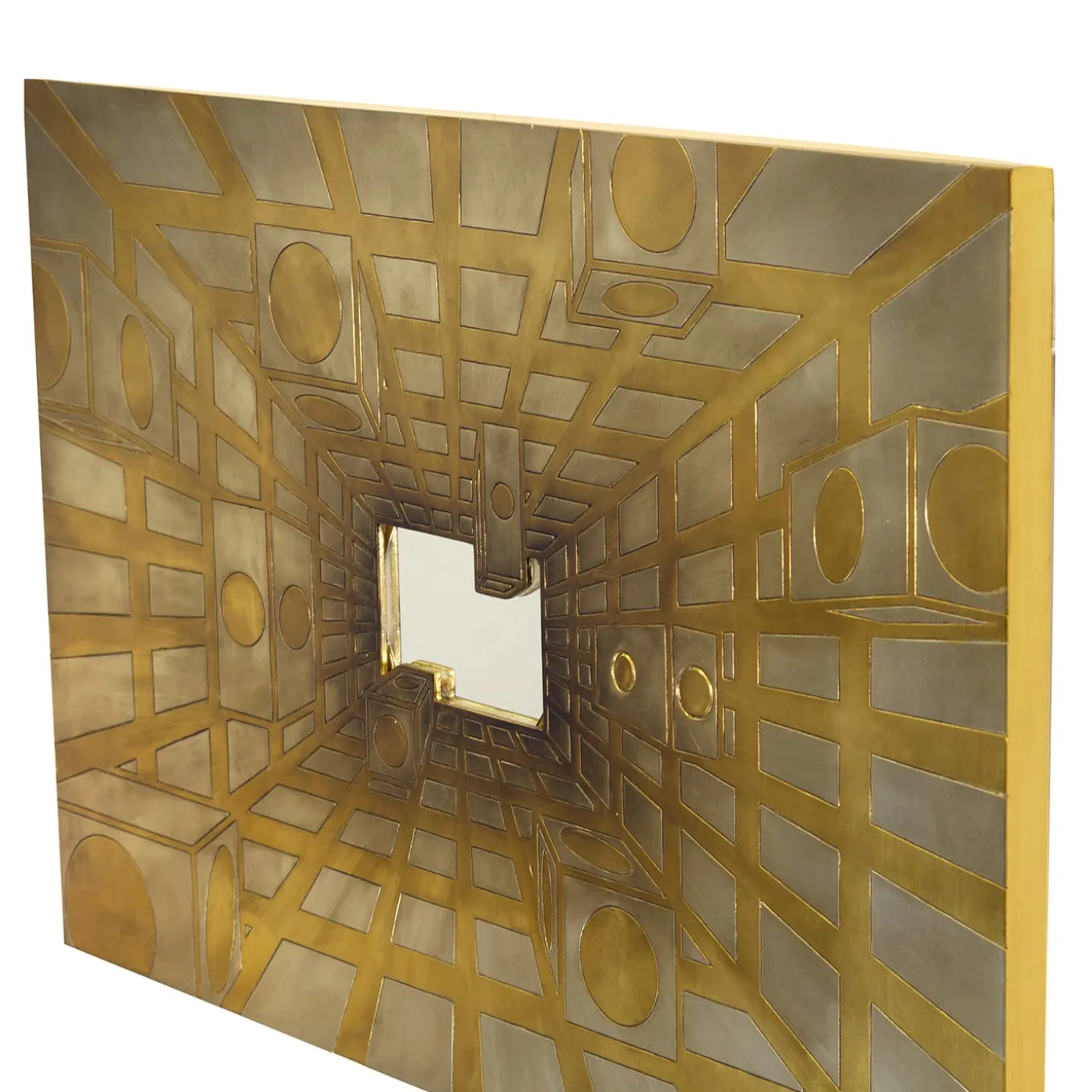 Luce Lucis Legno intagliato con foglia d'oro e d'argento di Giuseppe Caiafa