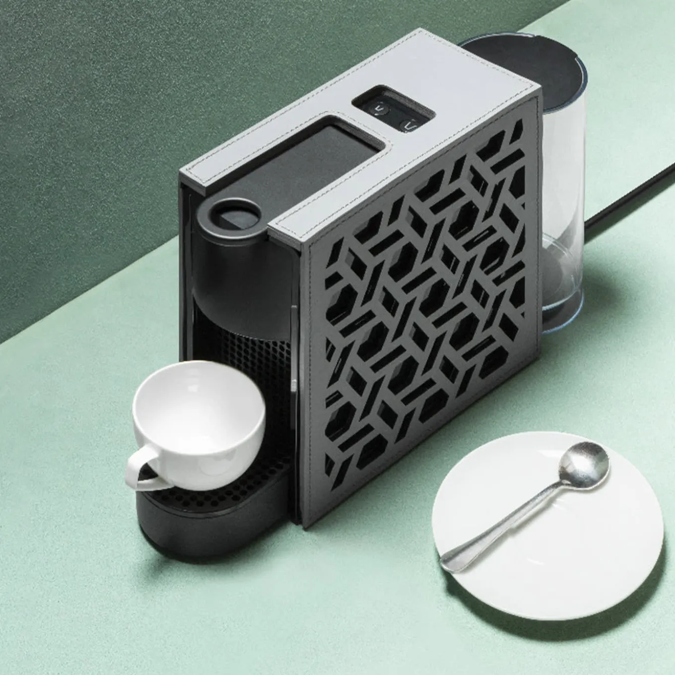 Macchina da caffè Essenza con coperchio rimovibile con motivi