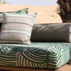 Majlis Verde Composizione 216L + Pouf Beige 121 Divano