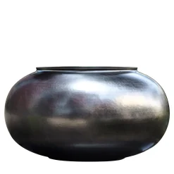 Maria Cachepot in ottone placcato titanio