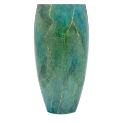 Marmo Vaso alto verde con oro