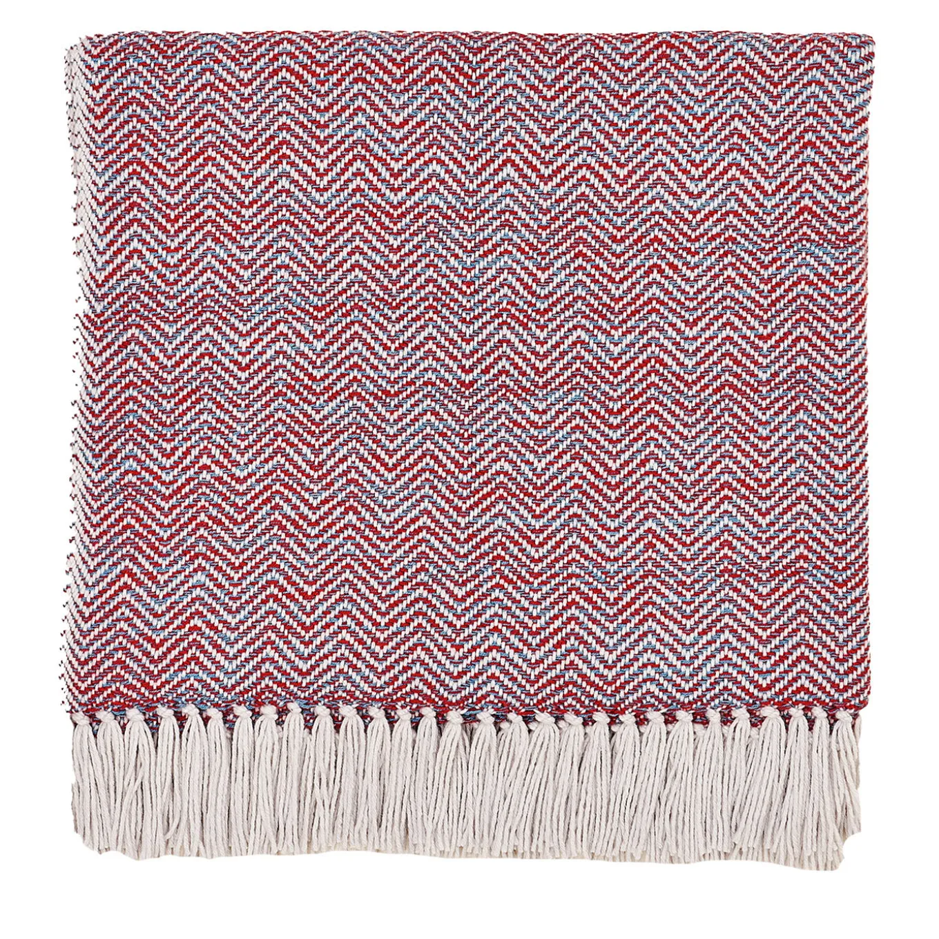 Maxi plaid fantasia Chevron turchese e rosso reale