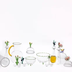 Mediterraneo Contenitore artigianale in vetro Pansè piccolo