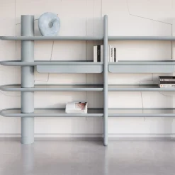 Mina Int4P Libreria a 4 ripiani azzurro pastello