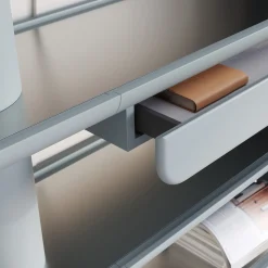 Mina Int4P Libreria a 4 ripiani azzurro pastello