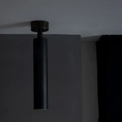 Mini lampada da soffitto Kyle Pl in ottone nero