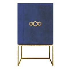 Mobile bar Cleofe Blu Lapislazzuli e Oro