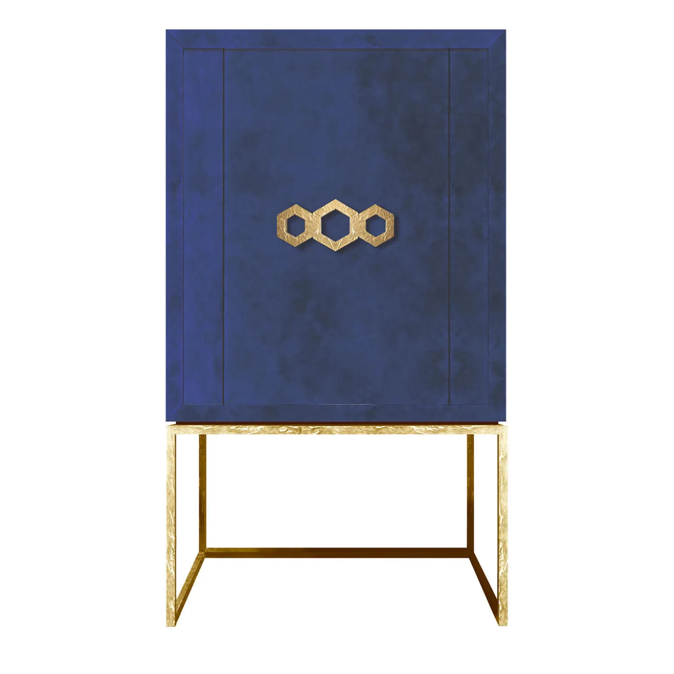 Mobile bar Cleofe Blu Lapislazzuli e Oro