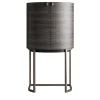 Mobile bar curvo in noce scuro