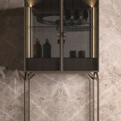 Mobile bar in vetro