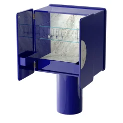 Mobile bar Regis a 2 porte blu oltremare