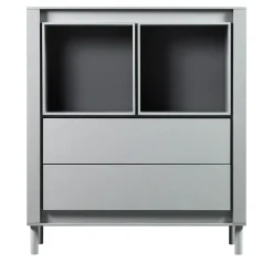 Mobile in Legno Laccato Grigio Opaco #B