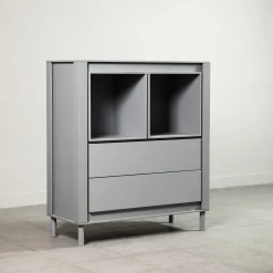 Mobile in Legno Laccato Grigio Opaco #B