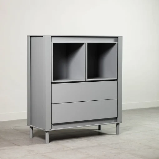 Mobile in Legno Laccato Grigio Opaco #B