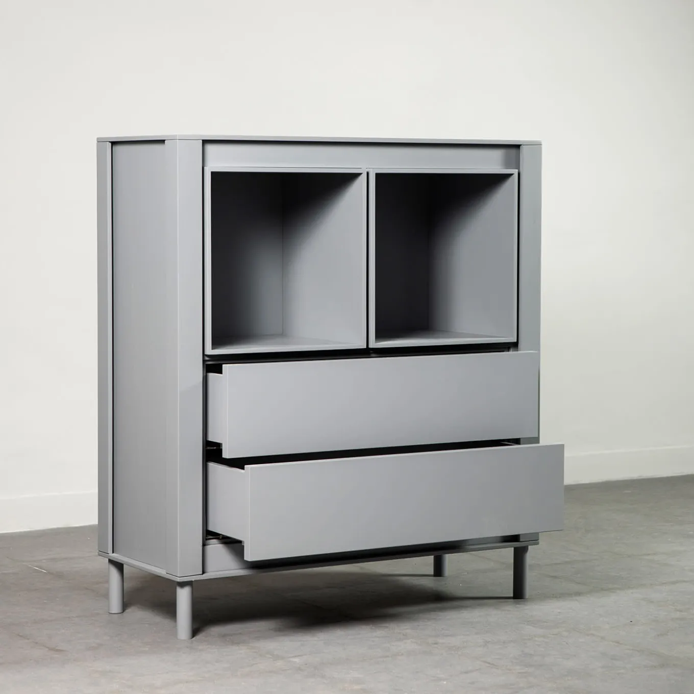 Mobile in Legno Laccato Grigio Opaco #B