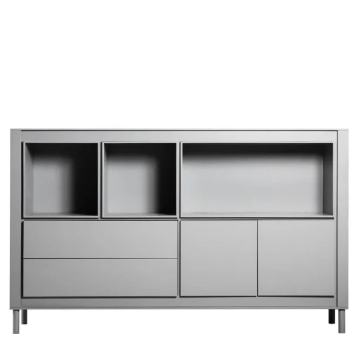 Mobile in Legno Laccato Grigio Opaco #C