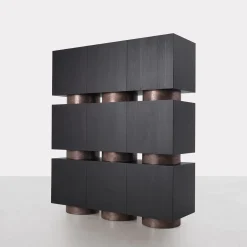 Mobiletto Rubik nero di Dainelli Studio