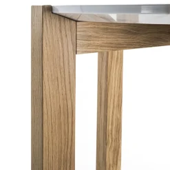 Moon 2 Tavolino rotondo in marmo bianco