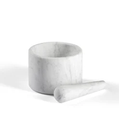 Mortaio e pestello in marmo di Carrara Ellipse