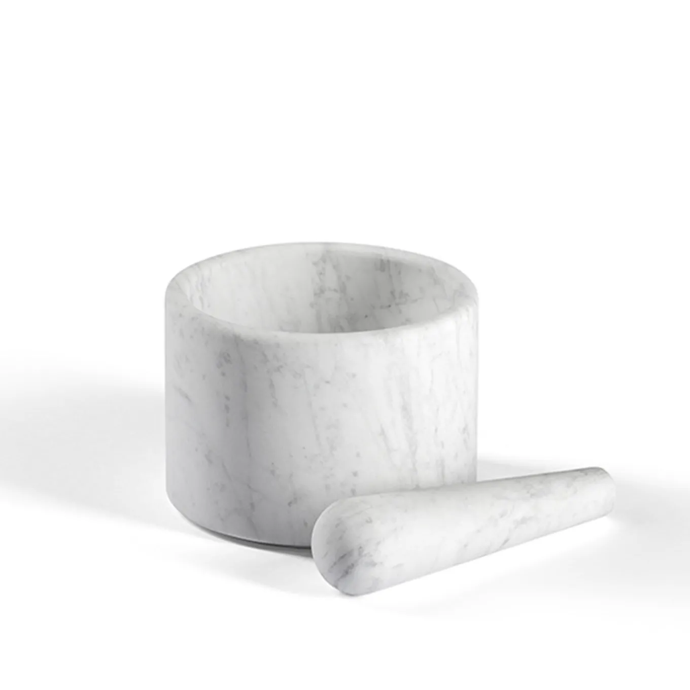 Mortaio e pestello in marmo di Carrara Ellipse