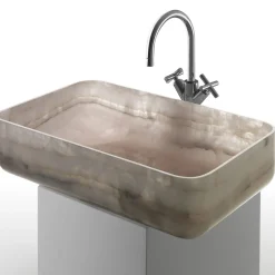 Nabhi Collection Lavabo Bowl N.9 in Onice Rosa