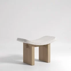 Nara Cocò Desert Storm And White Oak Stool