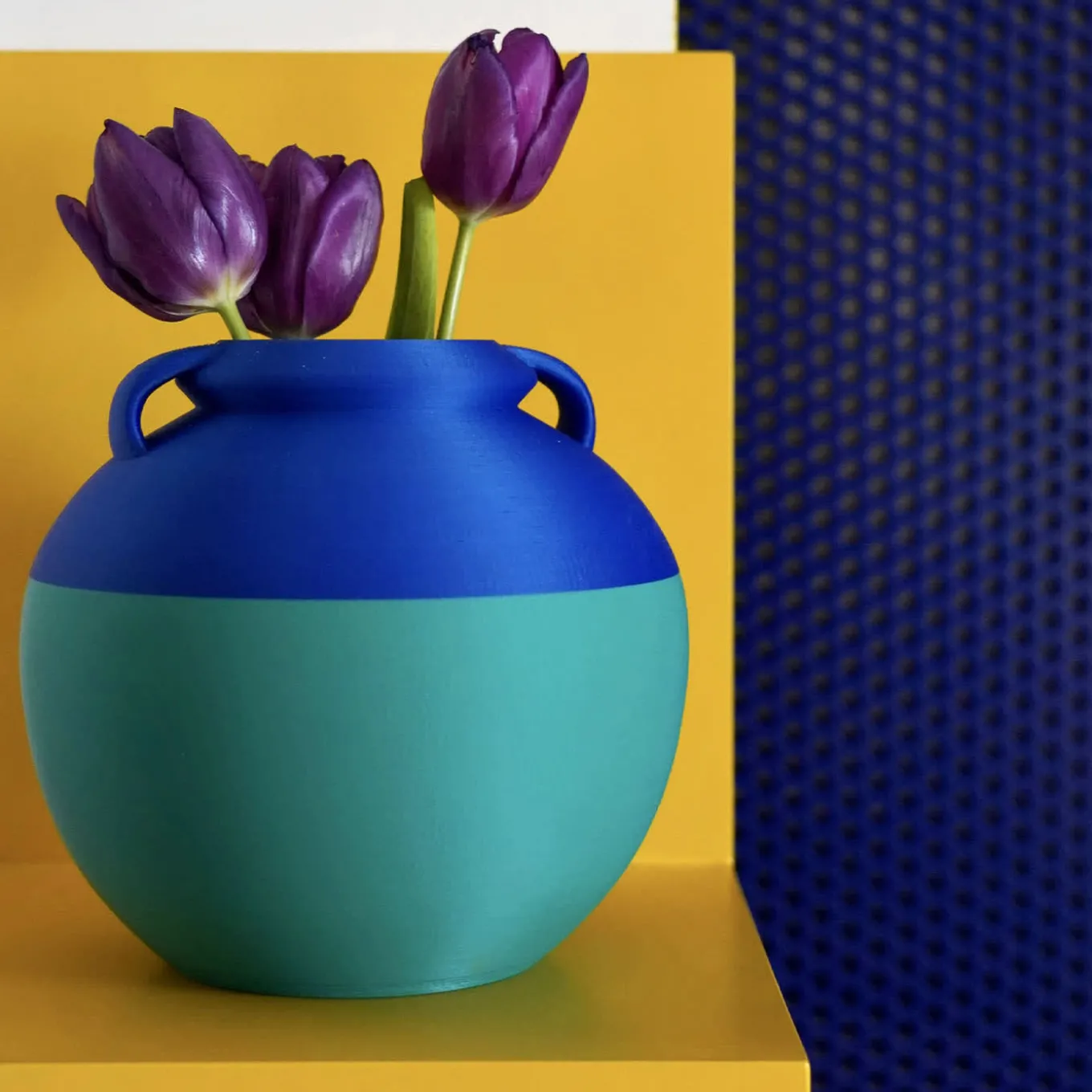 Numa Pompilio L Anfora bicolore verde e blu #2