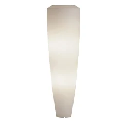 Obice, grande lampada da terra bianca