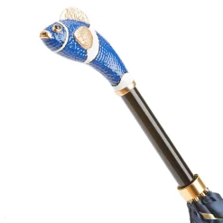 Ombrello blu con manico a forma di pesce Nemo