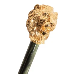 Ombrello con manico a forma di leone leopardato