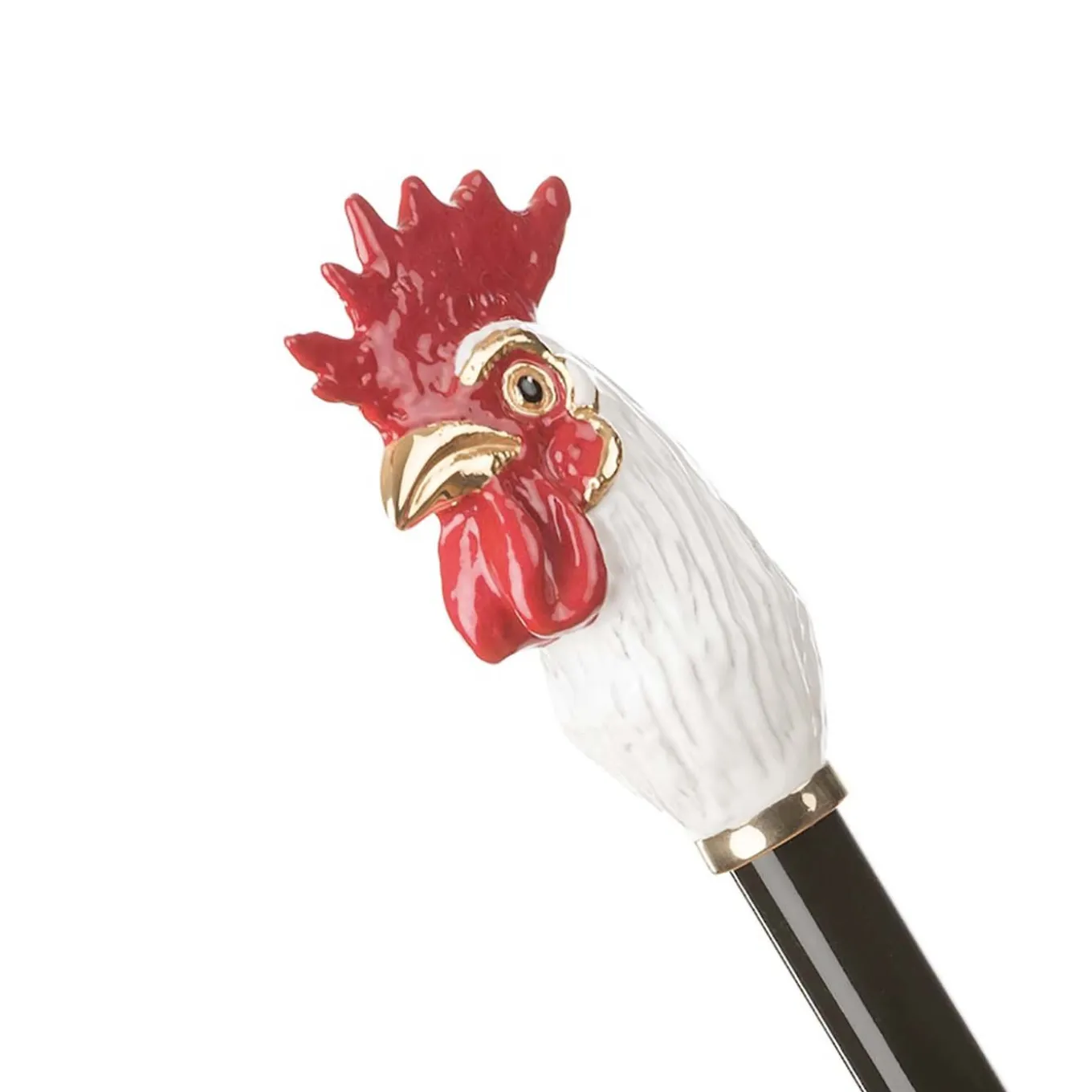 Ombrello con Manico a Gallo Nero in Metallo