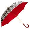 Ombrello con manico in acetato Zebra rossa