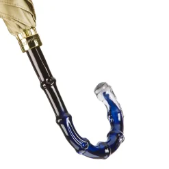 Ombrello Dahlia Blu con Manico in Acetato