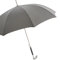 Ombrello Grigio con Testa di Serpente