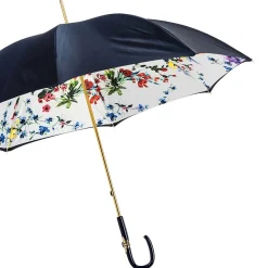 Ombrello navy con fiori