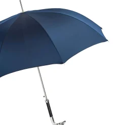 Ombrello Navy con manico d'argento a forma di aquila