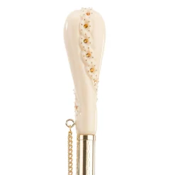Ombrello Paisley Borgogna con dettagli in cristalli