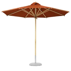Ombrellone rotondo da esterno rosso terracotta