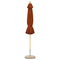 Ombrellone rotondo da esterno rosso terracotta