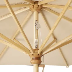 Ombrellone rotondo da esterno ecrù